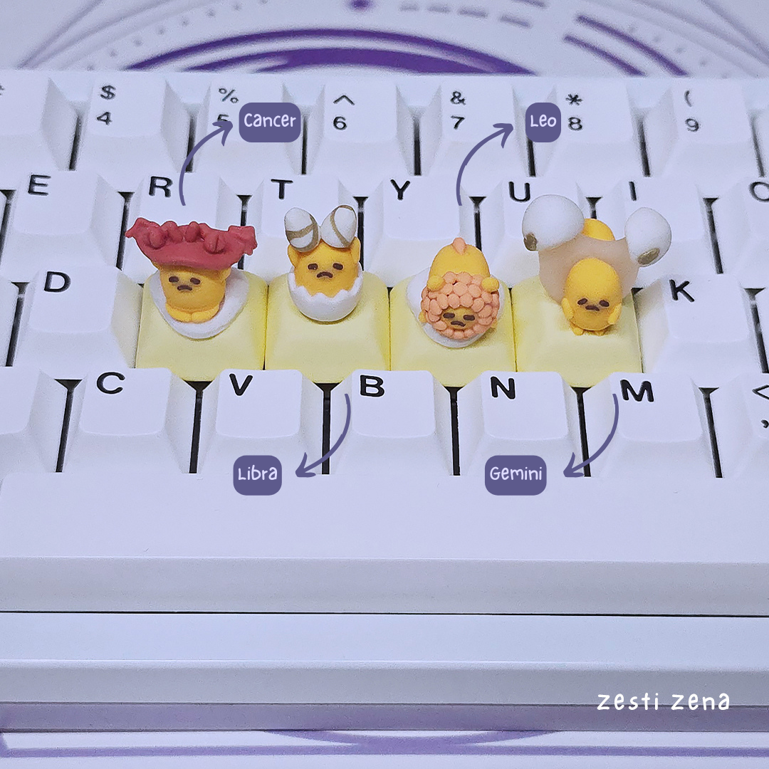 Gudetama Zodiac Artisan Keycap - ZestiZena