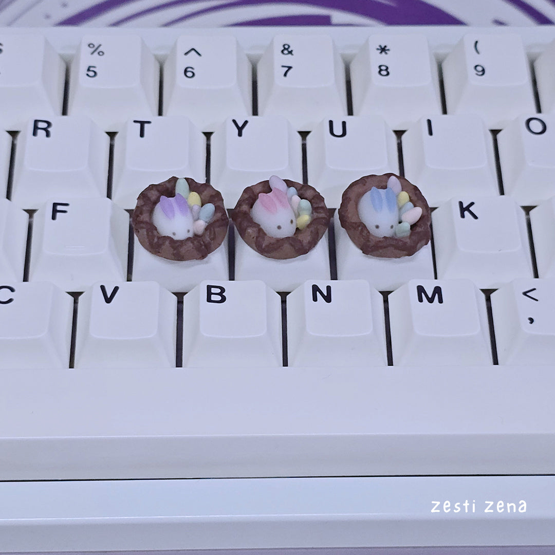 Easter Bunny Artisan Keycap - ZestiZena