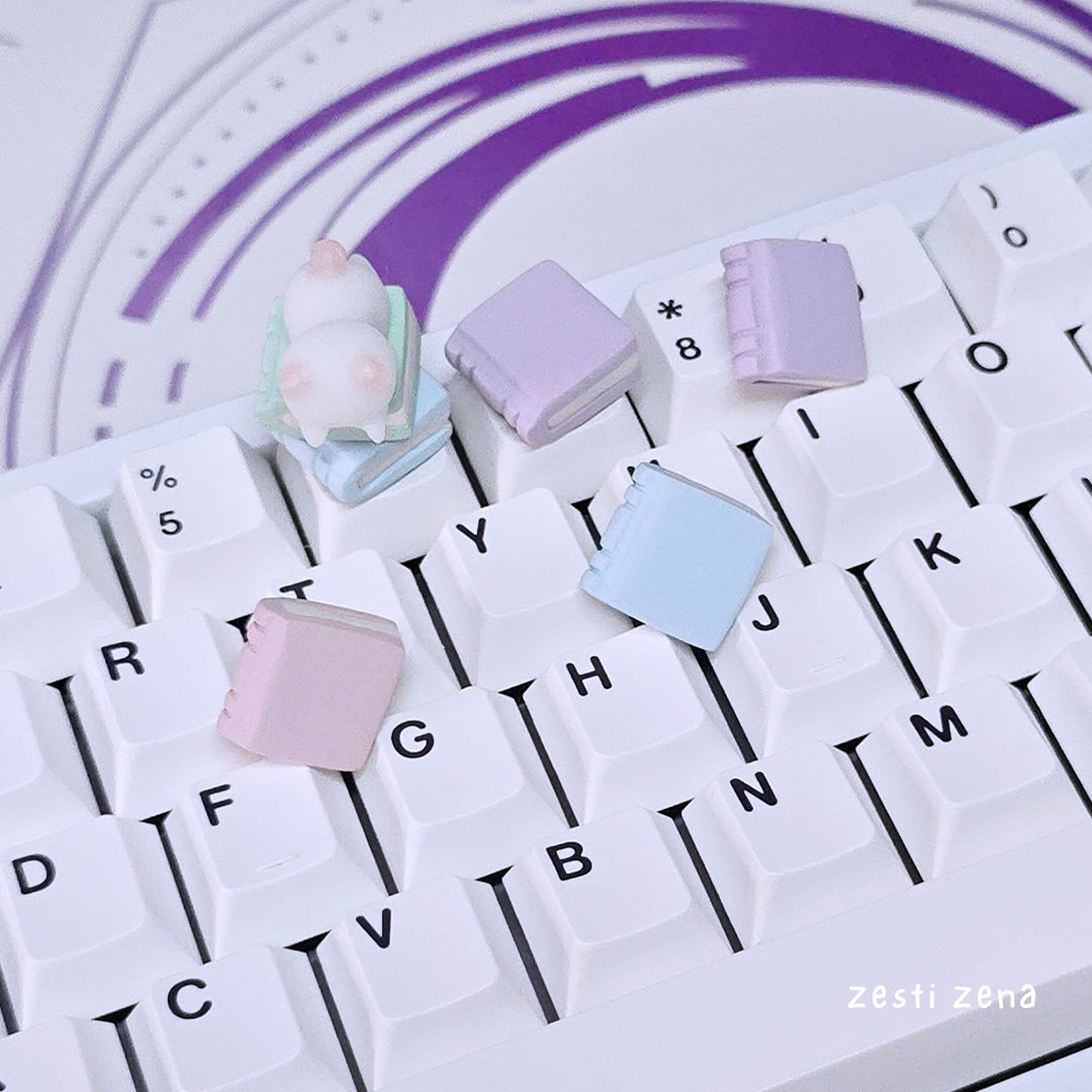 Purrfect Library Artisan Keycap - ZestiZena