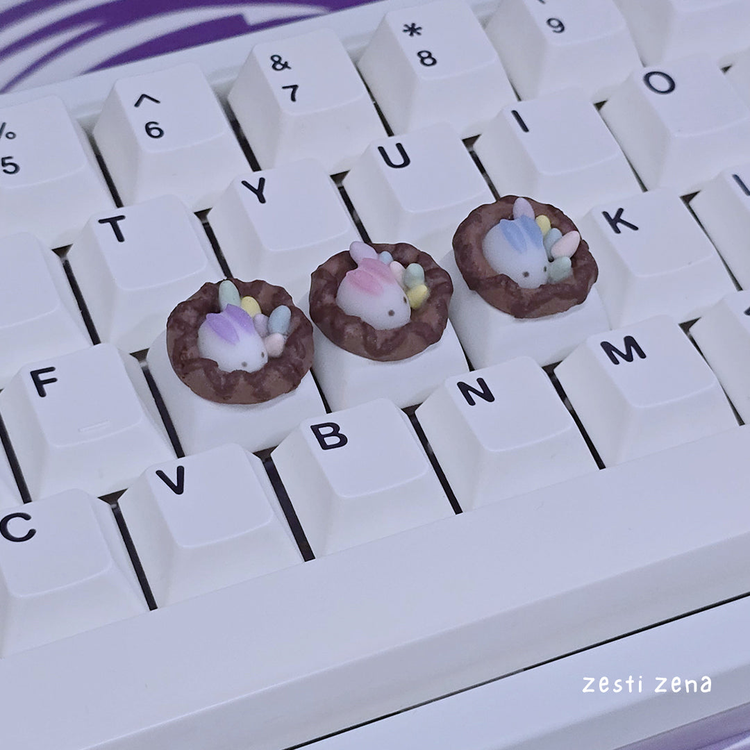 Easter Bunny Artisan Keycap - ZestiZena