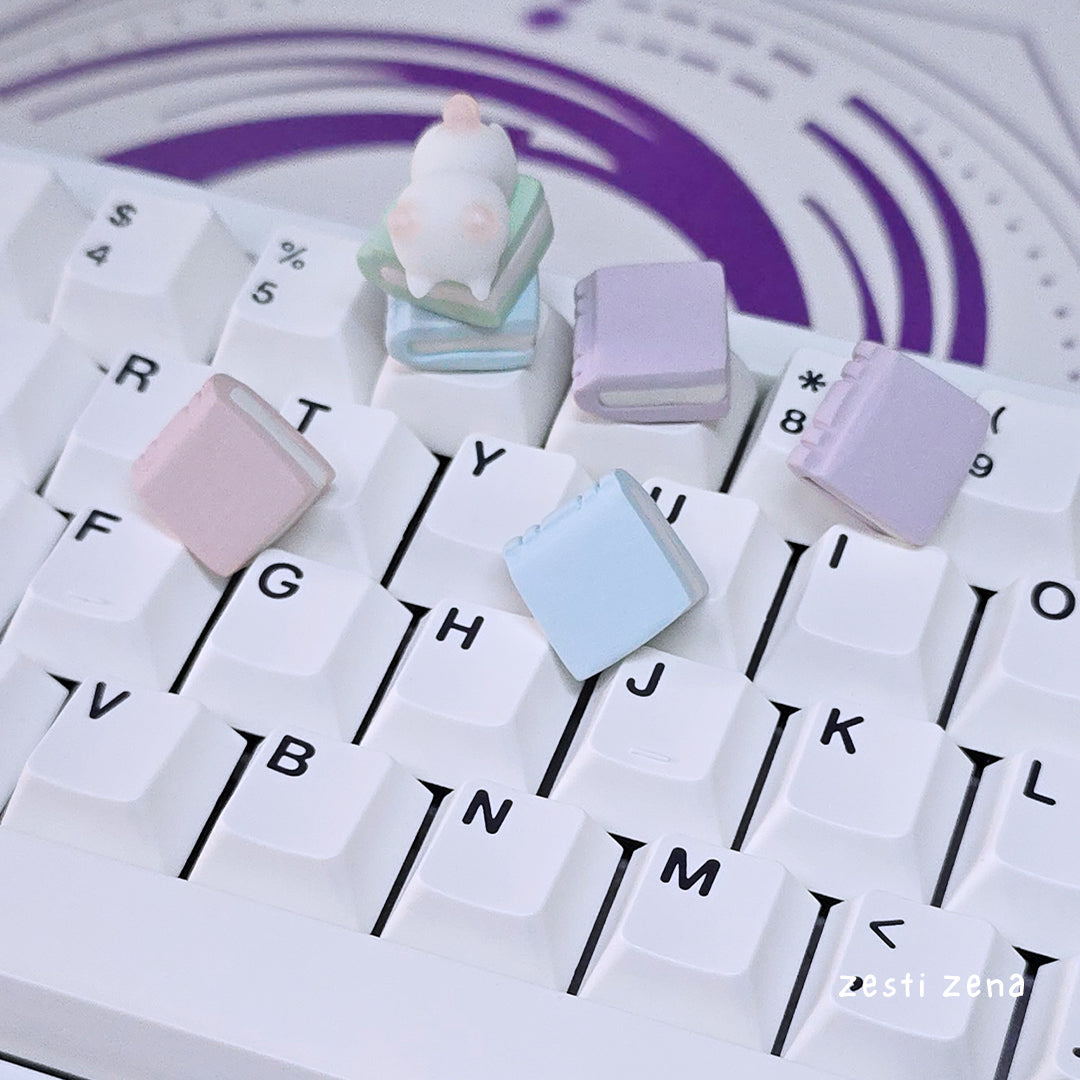 Purrfect Library Artisan Keycap - ZestiZena