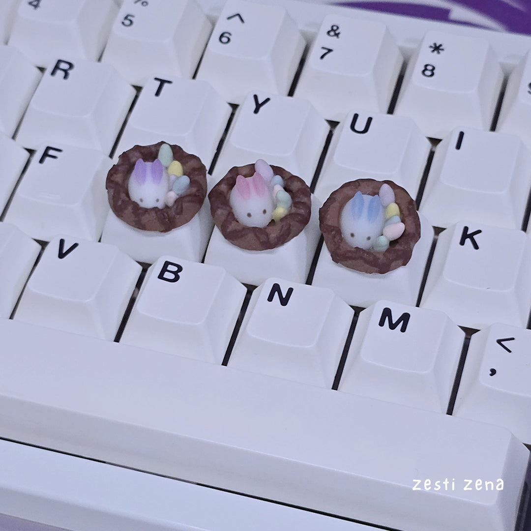 Easter Bunny Artisan Keycap - ZestiZena