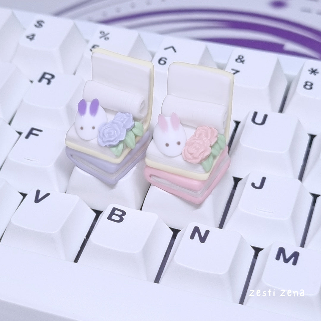 Snow Rabbit Artisan Keycap - ZestiZena