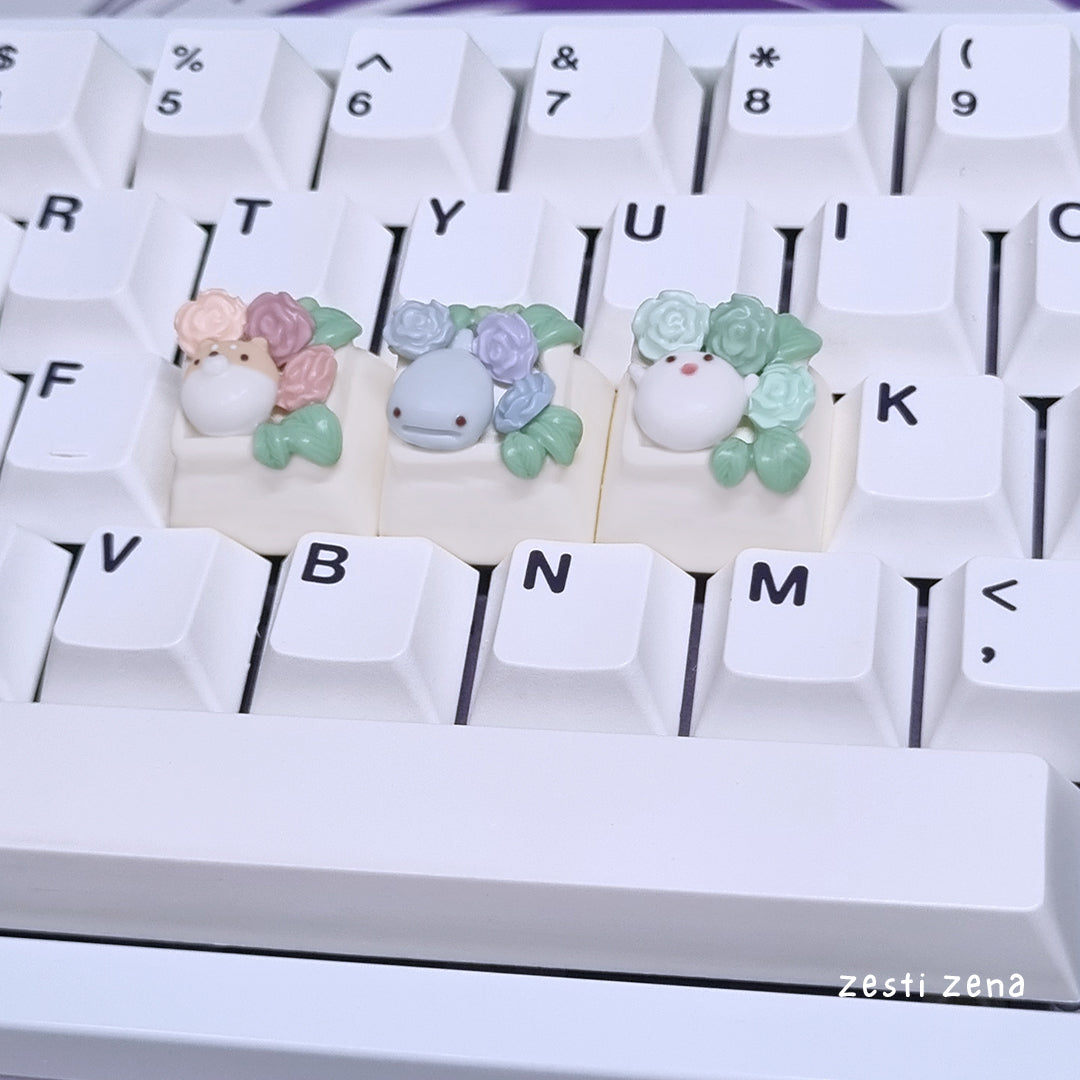 Spring Flower Bento Box Artisan Keycap - ZestiZena
