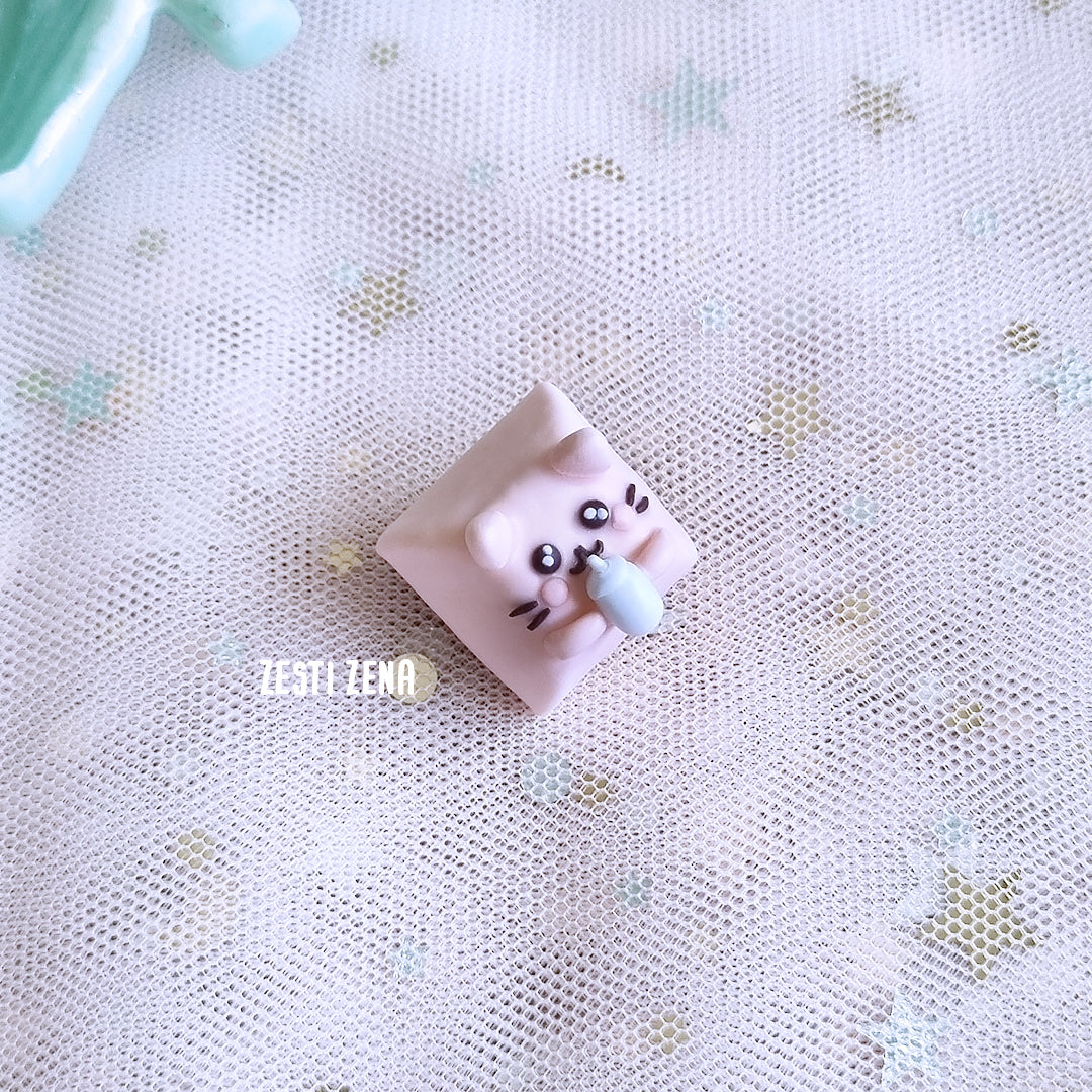 Cat Cafe Artisan Keycap - ZestiZena