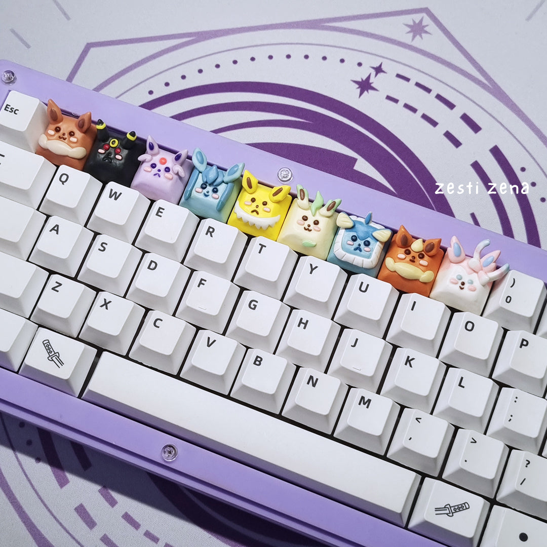 Pokemon Eeveelution Artisan Keycap - ZestiZena