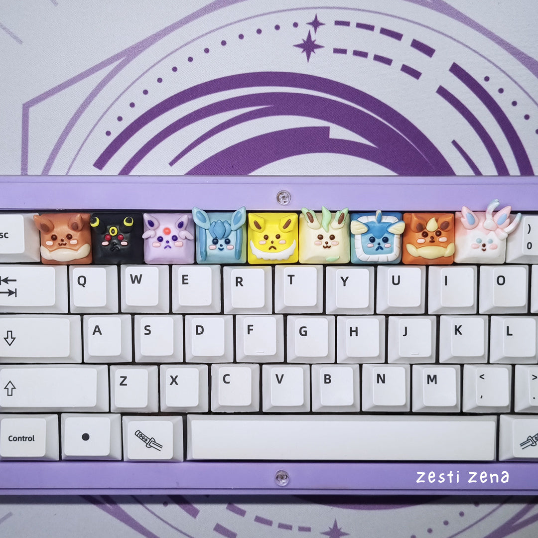 Pokemon Eeveelution Artisan Keycap - ZestiZena